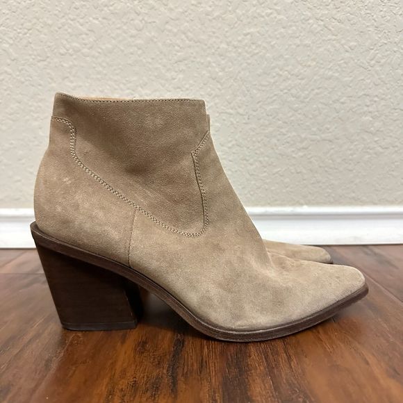 RAG & BONE Razor Booties Zip Up Ankle Boots in Light Sand Leather - Picture 1 of 13